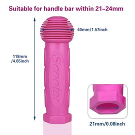 4 Pcs Micro Scooter Handles Scooter Grip Handlebar Soft Non-Slip Grip Rubber Handle T-Bar Grips Kids Bike Grips for Mini Scooter Wheels Kid Kick Scooters Bike,Drifting Scooter(2 Pair)
