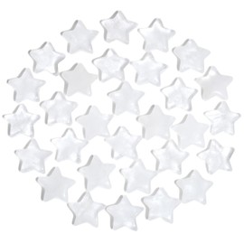 AWARDSEN Set of 20 Star Crystals, Rock Crystal Healing Stones Crystals Set, Gemstones, White Stones, Glutstones, Crystal Star Crystal for Reiki Ornaments and Meditation