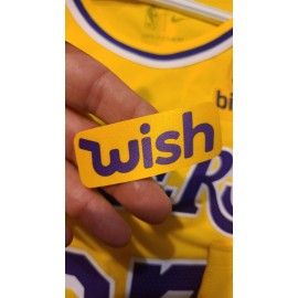 Los Angeles Lakers 2017-18 to 2019-20 Wish Sponsor Patch for Yellow Jersey