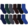 Yacht & Smith Mens Fuzzy Socks, Soft Warm Winter Slipper Plush Sock (12 Pairs Assorted)