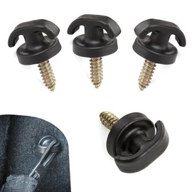 SLIMI 4 PCS Car Cargo Net Hooks, Rear Trunk Net Hook Screws, Hanging Mesh Pocket Fasteners, Universal Cargo Net Hook, for Most Cargos, Seatbacks, Debris (Black)