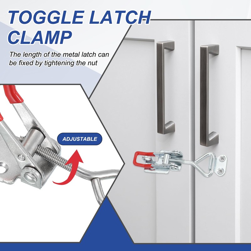 PATIKIL Toggle Latch Clamp 4002 Style, 2 Pcs Stainless Steel