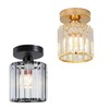 LEDSone Modern Mini Chandelier Crystal Ceiling Light Fixture, Semi Flush