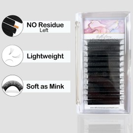 Premium Eyelash Extension Set - 5D Premade Fans Eyelashes Extensions - CC Curl Volume Lash Extensions - Black Individual Eyelashes Tray for Professional Salon, (12mm /0.07CC Curl - 5D)