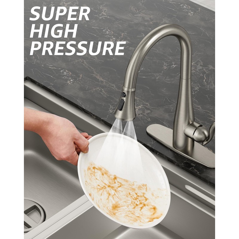 Mbillion Universal Brushed Nickel Kitchen Faucet Sprayer Head Replacement