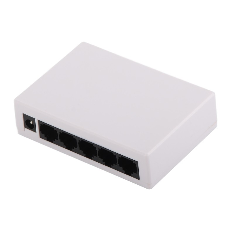 5 Port 10/100Mbps Ethernet Switch Plug and Play Unmanaged Home