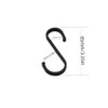 Pack of 12 S Hooks, Black, Kitchen Hooks, Heavy Duty
