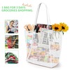 KALIDI Reusable Grocery bag, 2 Packs Large Tote Bag 15"X16"