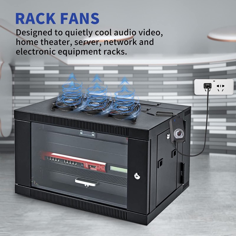 KEYFANCLUB 3X 120mm 12V Computer Fan with DC to AC