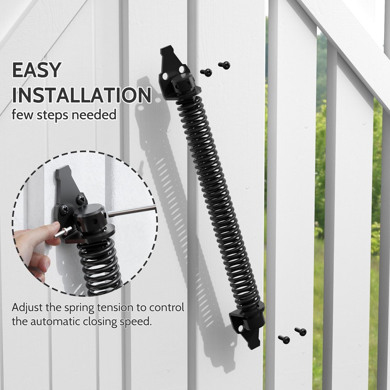 SANKEYTEW 14" Gate Spring Self Closing Heavy Duty Outdoor Door