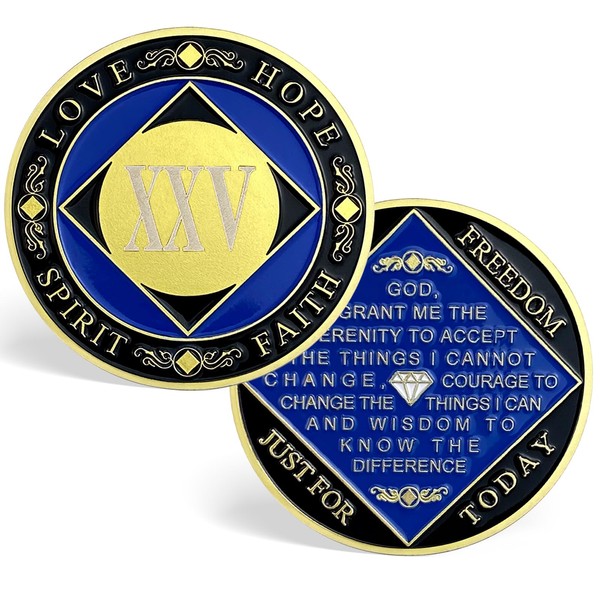 CHURYUML 25 Year NA Coins Recovery Chip Narcotics Anonymous Gifts
