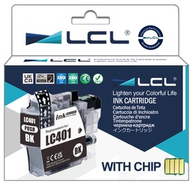 LCL LC401 LC-401 Black Ink Cartridge Replacement for Brother LC401BK LC-401BK Replacement for Brother MFC-J1010DW MFC-J1012DW MFC-J1170DW Printer (1-Pack)
