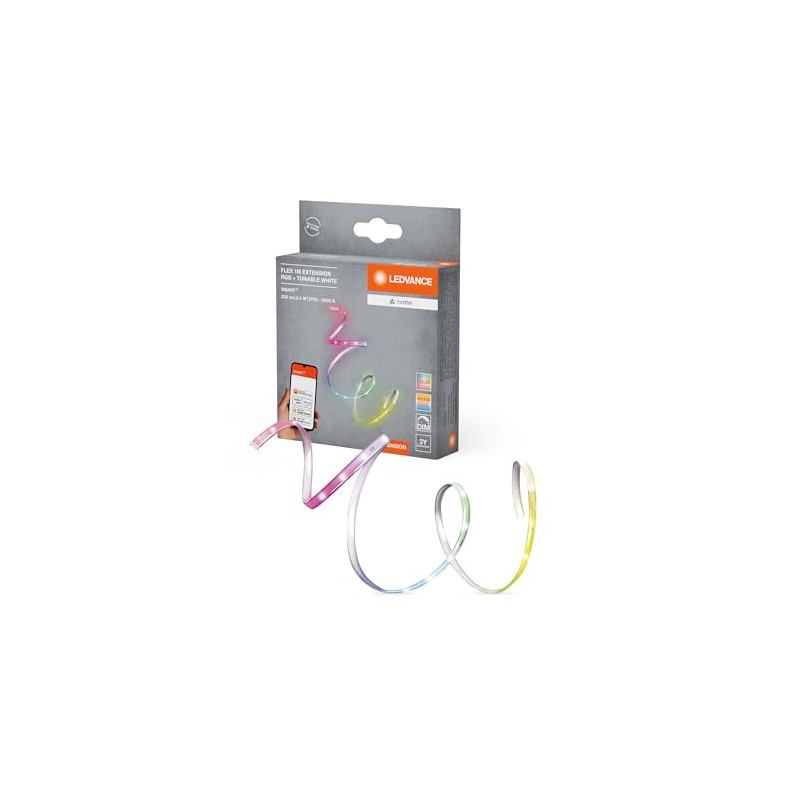 LEDVANCE Smart Matte Flex LED Strip, 1 m, Extension, RGBTW