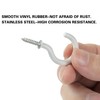JCKHXG 20pcs Ceiling Hooks,1-1/4 Inch White Vinyl Coated Screw Hooks,Suitable