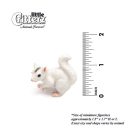 Little Critterz Squirrel - White Squirrel "Bree" - Miniature Porcelain Figurine