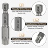 HARFINGTON T50 Torx Head Screwdriver Bit 1/4" Hex Shank 2"