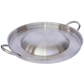 CHAMPS Stainless Steel Convex Comal Bola - Mexican Comal Frying Bowl - Cookin...