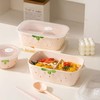 Ceramic Lunch Box, Divided and Covered Lunch Box with Good