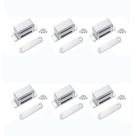 Magnetic Door Catch Cupboard Door Magnets Magetic Catch Stainless Steel Cabinet Door Magnetic Catches for Cabinets Ktichen Cupboard Drawer Doors (20lb-6Pack)