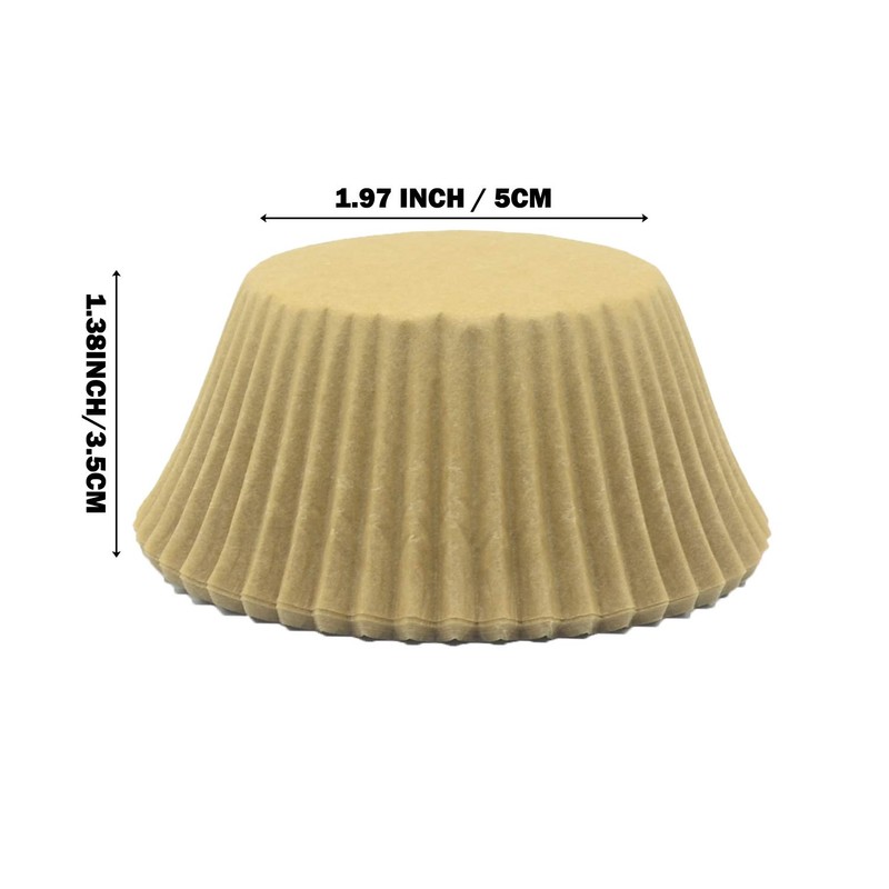 Mombake Premium Natural Greaseproof Cupcake Cases Muffin Paper Baking Cups