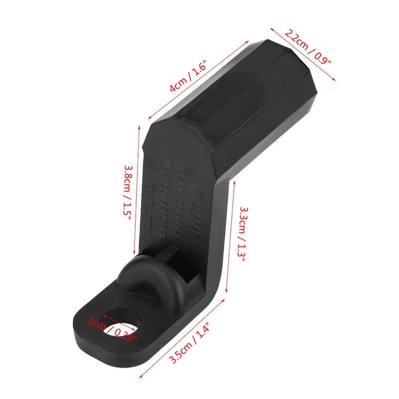 Madezz Motorcycle Mount Extension Holder, Multi-functional Rearview MirrorBracket for Cell