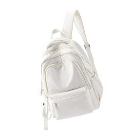 KEYEMP Lightweight Backpack for Women, Large Laptop Travel Backpack Casual Daypack with USB Charging Port for Men, Simple Cute College Backpack for Teens, Beige