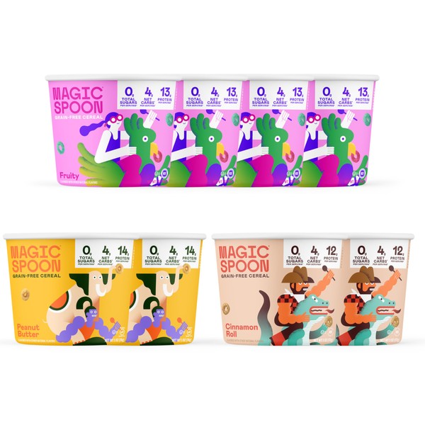 Magic Spoon Cereal, Variety 8-Pack Single Serve Cups - Keto
