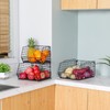X-cosrack 3-Tier Stackable Wire Baskets for Pantry Organization and Storage,