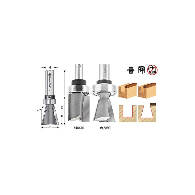 Amana Tool - 45890 Carbide Tipped Keller Dovetail 14 Deg