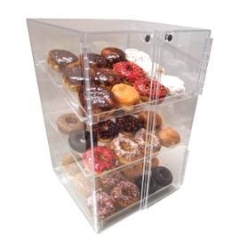 Self Serve Pastry or donut display case 3 trays for deli bakery convenience stores Display it and keeps fresh