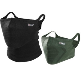 WTACTFUL スポーツマスク 2枚 ニット 布マスク 洗える uv 息がしやすいマスク 眼鏡が曇らない 夏用 マスク 小さめ 男女兼用 ブラック グリーン