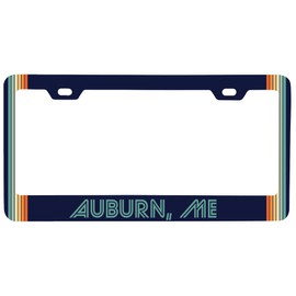 Auburn Maine Car Metal License Plate Frame Retro Design
