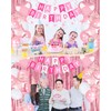 Lutoys Pink Happy Birthday Party Decorations, Happy Birthday Banner, Pink
