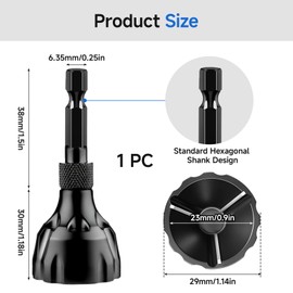 UIHRLM Chamfer Tool, Deburring External Chamfer Tool with 1/4 Inch Hex Shank and Tungsten Steel Blade, 3 to 20MM Quick Release Deburring Tools Chamfering Drill for Pipes, Metal Rod, Screws, Bolts
