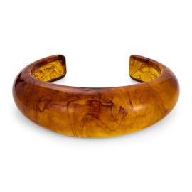 HUAYUNFANG Acrylic Resin Bangle Bracelet for Women Tortoiseshell Chunky Resin Cuff bracelet Boho Acetate Mottled Plate Cuff Bangle Statement Jewelry