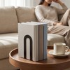 12 Pcs Heavy Book Ends Black Decorative Metal Bookends Bulk