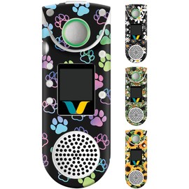 Plifal Skin Cover Compatible with Vocera B3000/B3000n - Pretty Cat & Flower Set of 4 Skin Cover Decals Compatible with Vocera B3000, Voice Badge Decoration Sticker for Nurse Nursing Medical