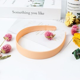 Nakanoya Headband 1 Piece Plastic Resin PC Polycarbonate Hair Band Headband Hair Hoop Styling Makeup Face Wash Solid Color Simple Nuance Color Thick Matte Glossy 1.0 inch (2.5 cm) Lightweight Business