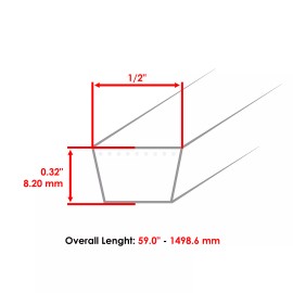 Craftsman Engine Belt for Craftsman: 037X16MA, 037X24MA, 037X56MA, 138399, 23212, 23214