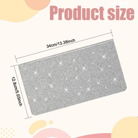 PACLVIO Car Registration and Insurance Holder, Leather Vehicle Card Document Glove Box Organizer, Universal Car Accessories Vehicle Glove Box Car Organizer for Document, License, Cards (Silver)