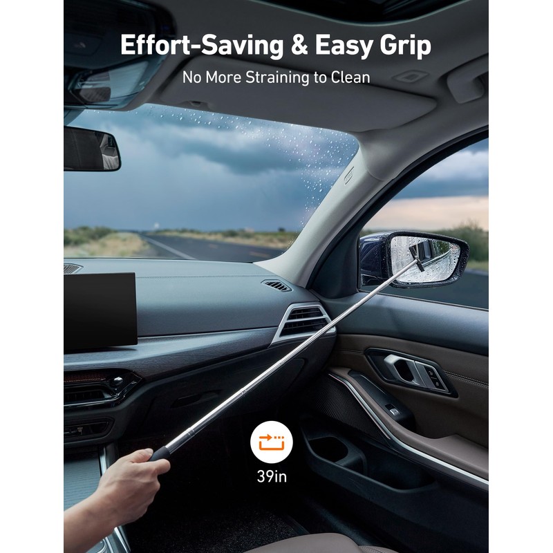 AstroAI Car Windshield Cleaner Tool, Window Cleaning Kit with 41in