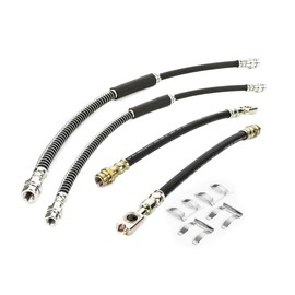 LST 4x Brake Hose Set Front Rear + Retaining Clip A3 8P f VI