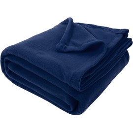 Large Hypoallergenic Fleece Throw Blankets for Twin Bed, Couch 60x80 Livingroom, Chair Throw Cover (Blue)