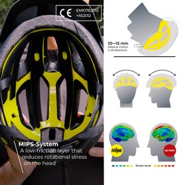 BBB Cycling Helmet Bike Adult MTB And Road Bike I Lightweight MIPS Helmet I Adult Bike Helmet With Detachable Visor And Travel Bag I Dune 2.0 BHE-22T, Matt Black