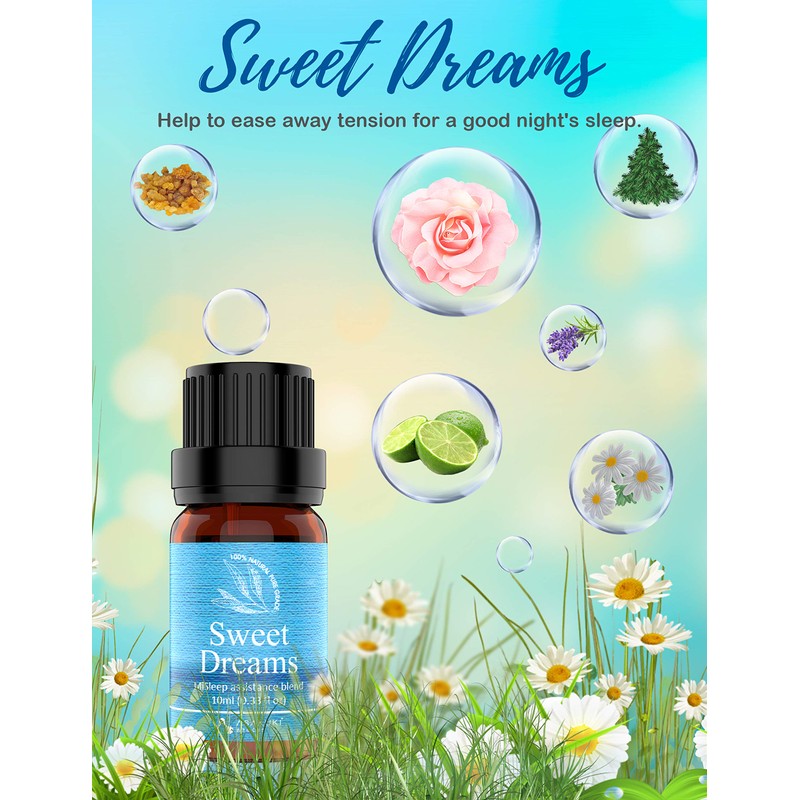 ASAKUKI Top3 Blends Essential Oils Cozy Set Theraputic Grade Aromatherapy