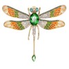 KristLand Broches de cristal austriaco con diseño de mariposa, libélula,