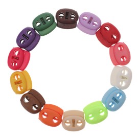 BESPORTBLE 50pcs Plastic Cord Locks End Spring Stopper Fastener Slider End Spring Stoppers Toggles for Drawstring Random Color