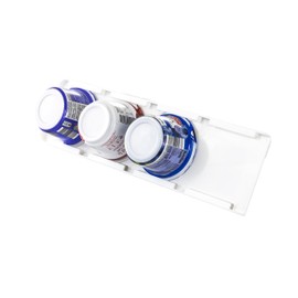 Storage Theory | Sliding Greek Yogurt Refrigerator Organizer | Peel & Stick | Space Saving | No Hardware Required | 1 Pack | White Color