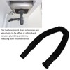 2 Pieces Sink Drain Hose Black Flexible PVC Water Pipe