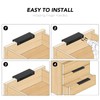 Ravinte 6 Pack Finger Pulls for Cabinets 80mm/3.15" Length Black